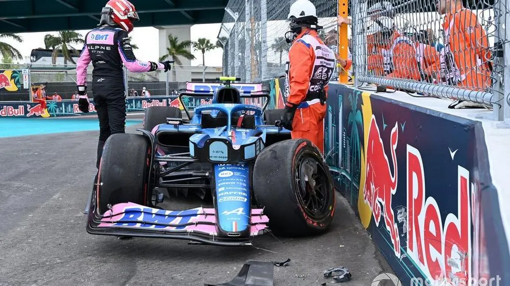 Suite à Esteban Ocon accident Grand Prix de Miami 2022 - Article F1 sur PitStopInsight